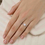 Round Pave Lab Grown Diamond Engagement Ring