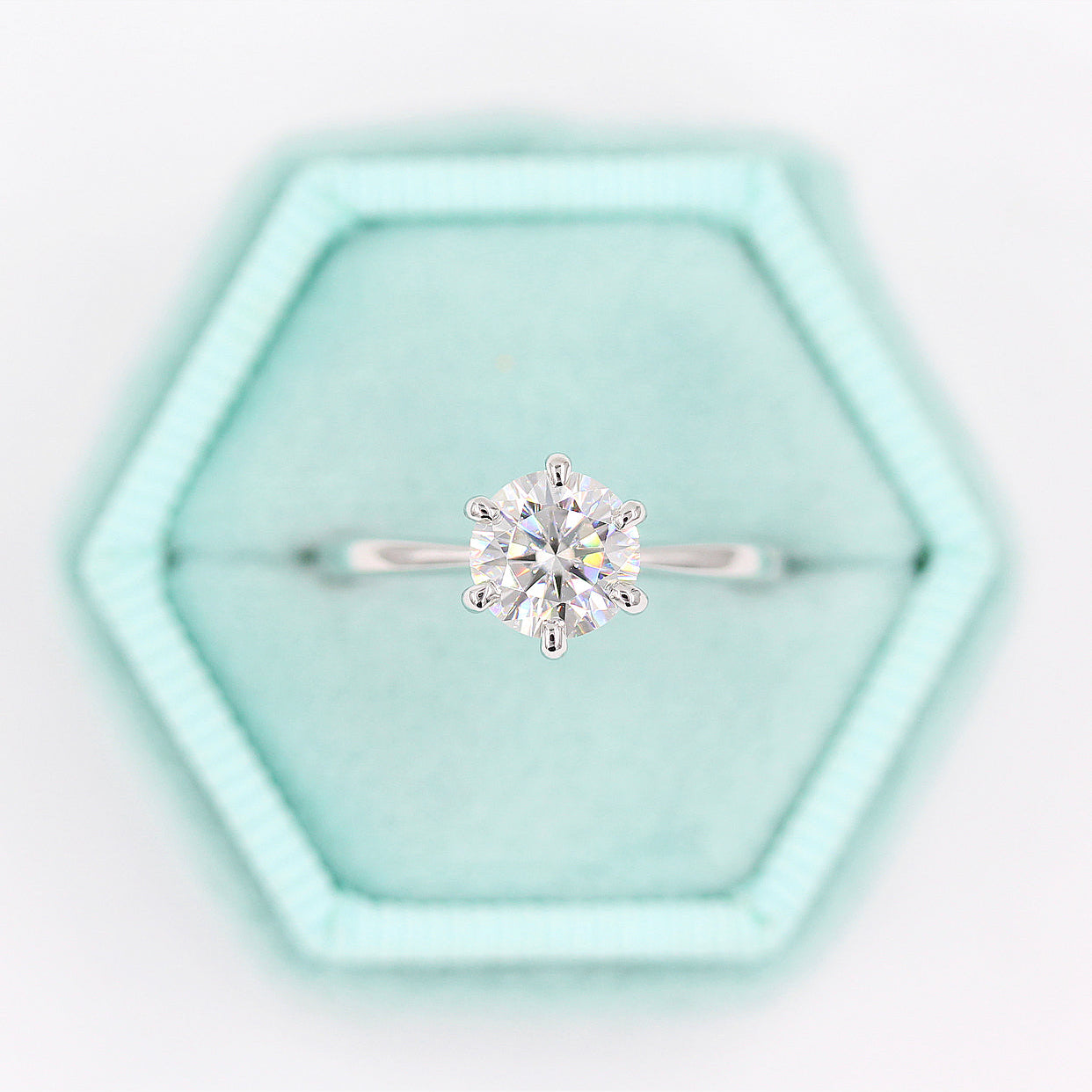 Round Solitaire Lab Grown Diamond Engagement Ring