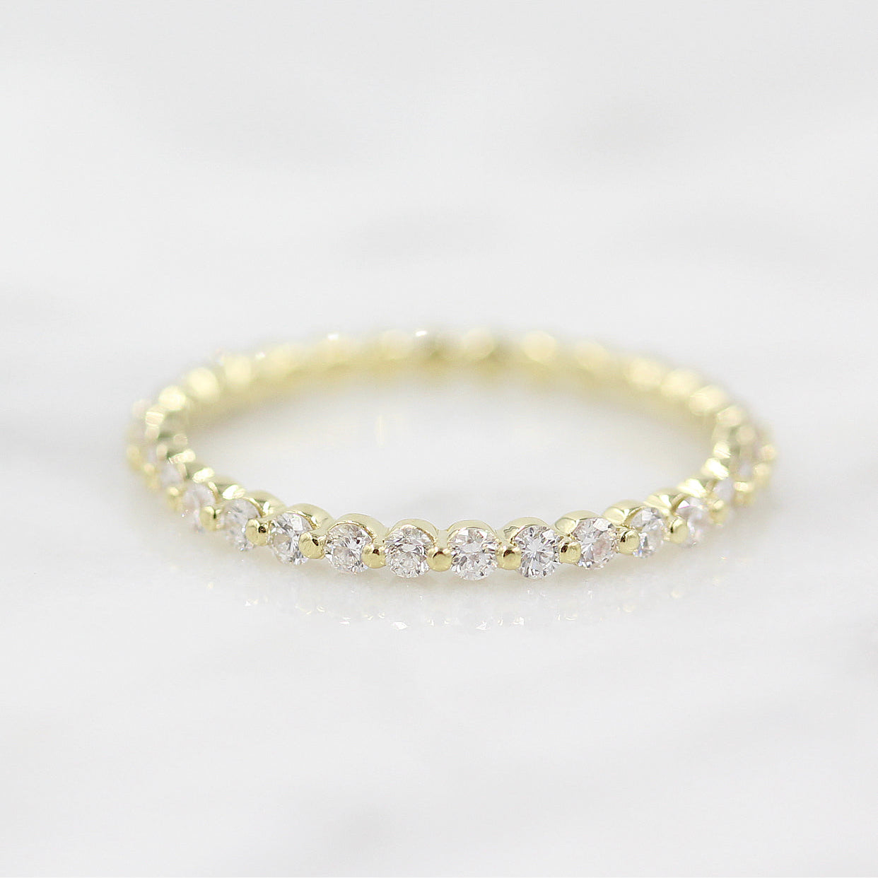 0.35 TCW Round Half Eternity Lab Grown Diamond Wedding Band