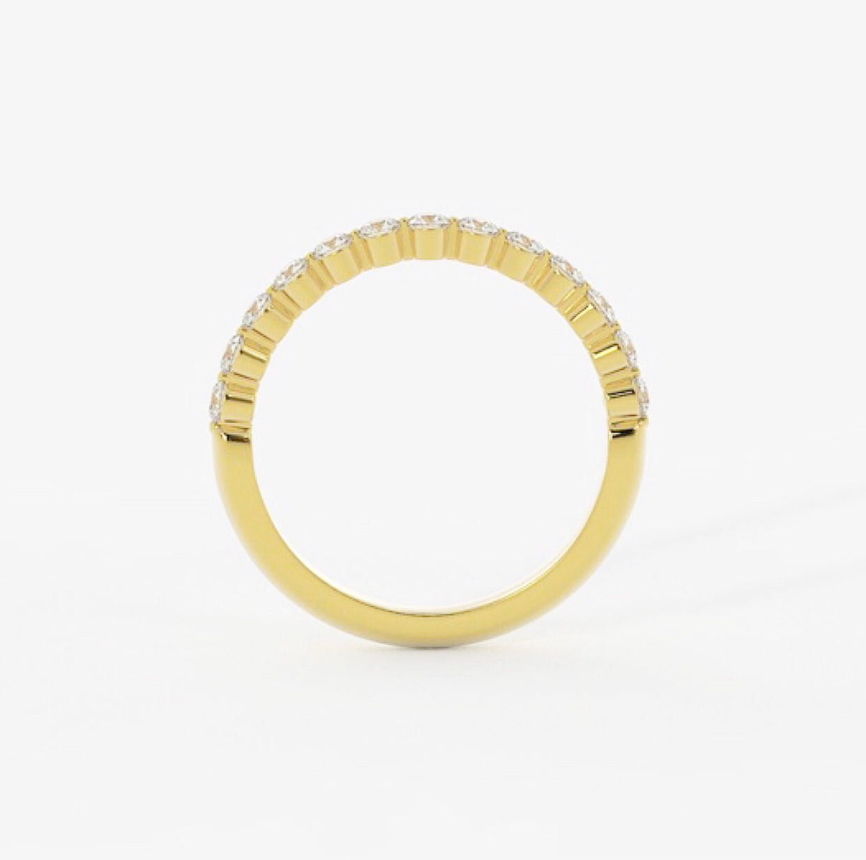 0.35 TCW Round Half Eternity Lab Grown Diamond Wedding Band