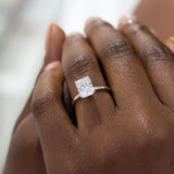 Solitaire Engagement Ring Featuring 1.2 CT Radiant Moissanite 3