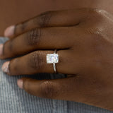 Solitaire Engagement Ring Featuring 1.2 CT Radiant Moissanite 1