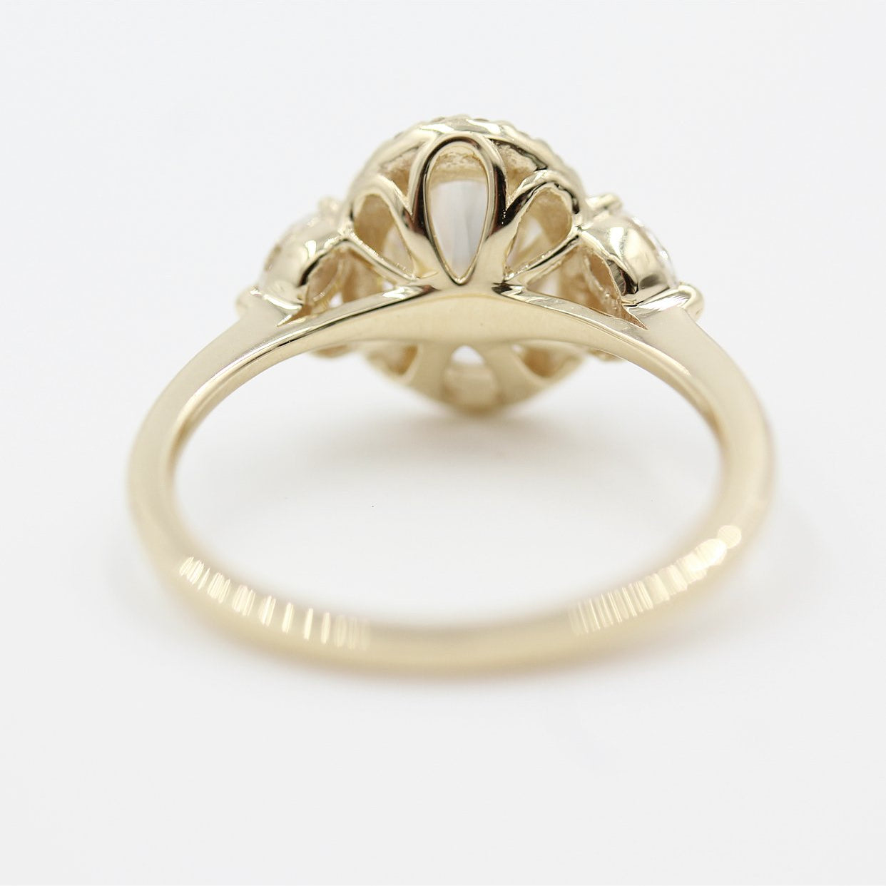 Oval Cluster Lab Grown Diamond Engagement Ring
