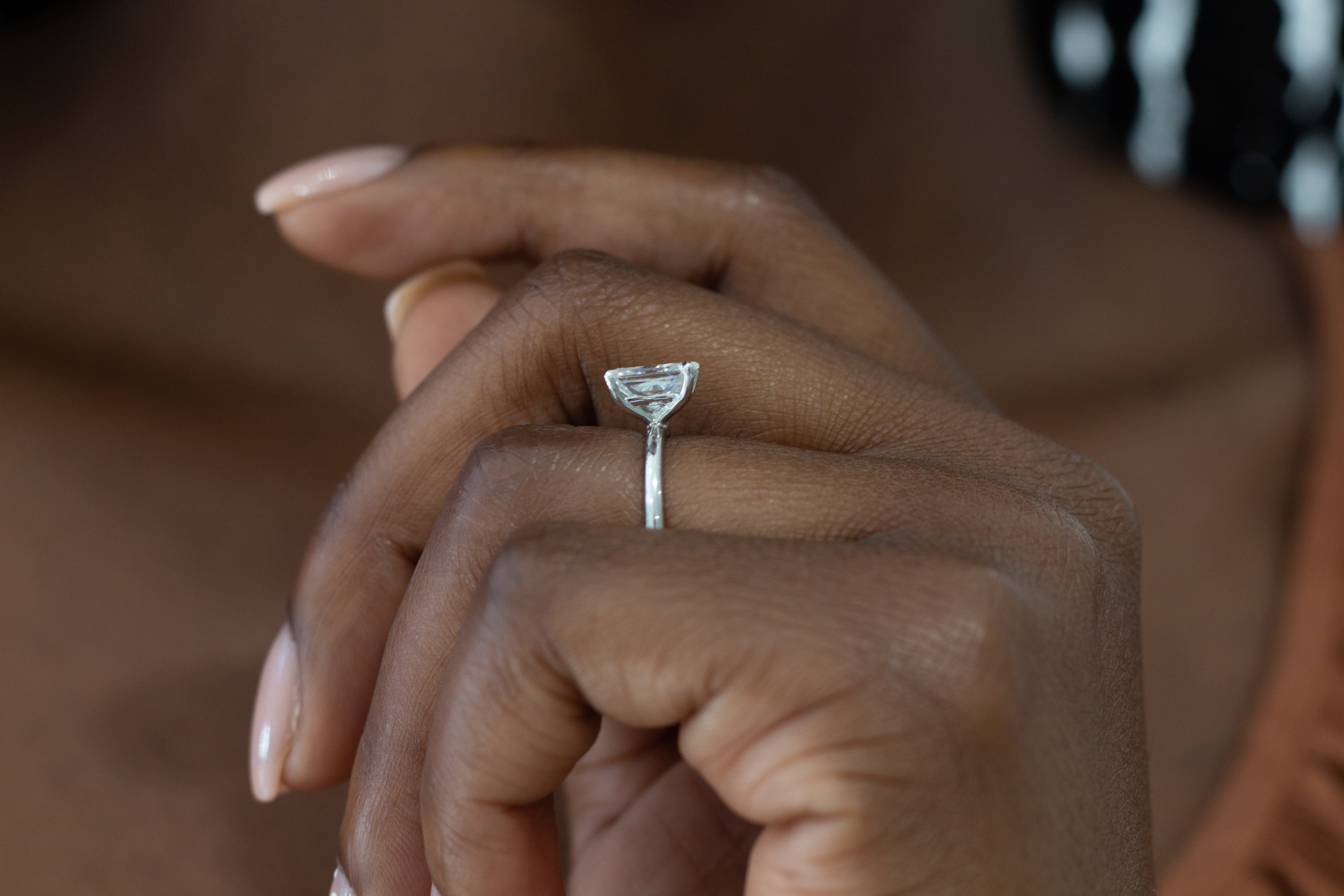 Solitaire Engagement Ring Featuring 1.2 CT Radiant Moissanite 4