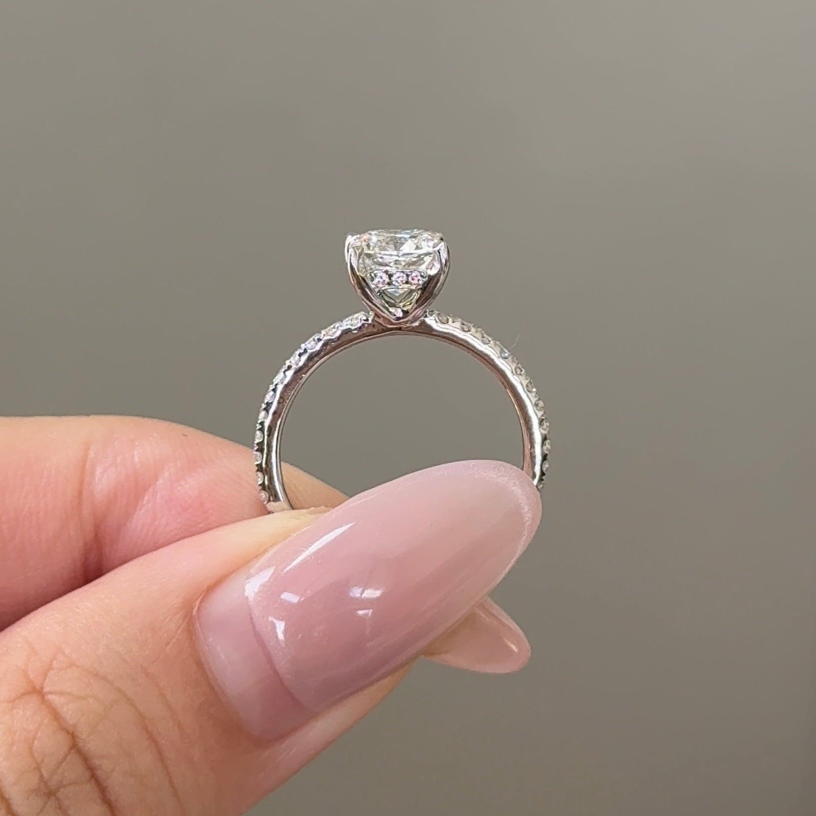 Cushion Pave Lab-Grown Diamond Engagement Ring