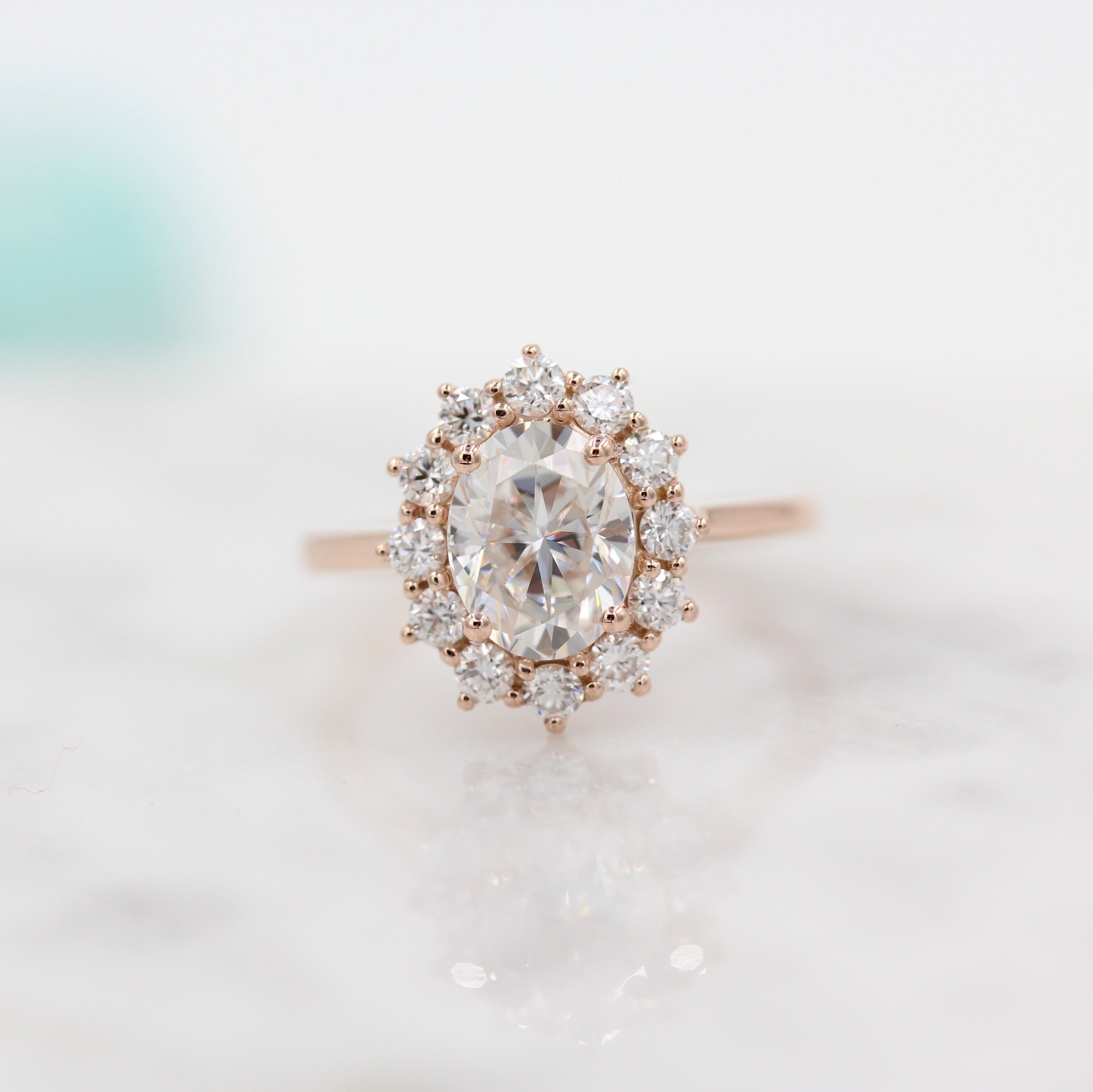 Oval Halo Lab Grown Diamond Engagement Ring
