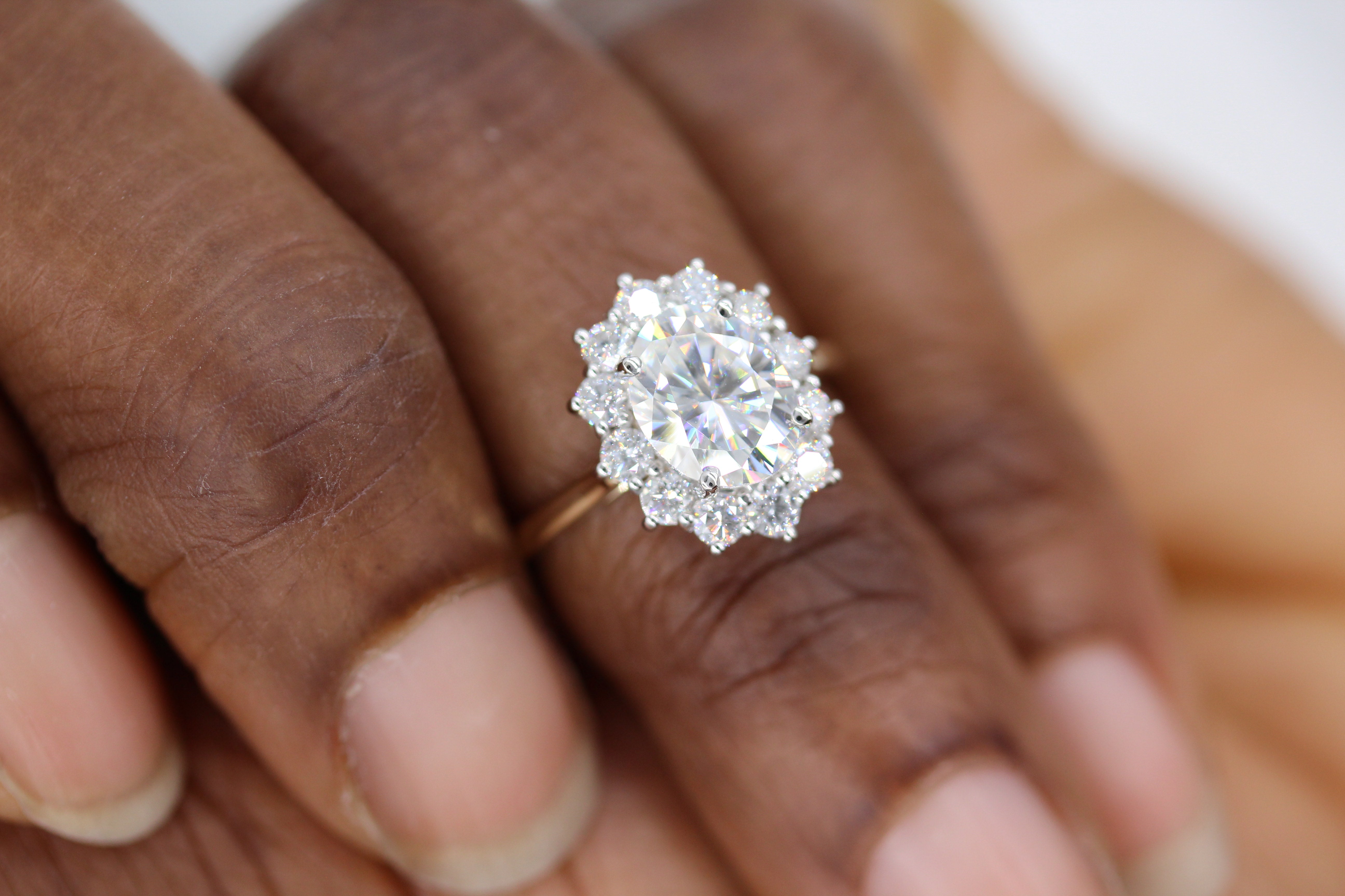 Oval Halo Lab Grown Diamond Engagement Ring