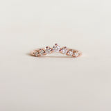 Half Eternity Wedding Band Featuring 0.18 TCW  Round Moissanite 3