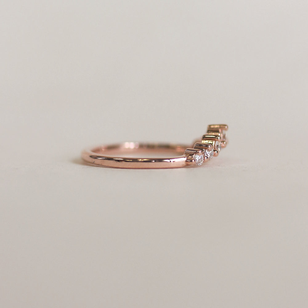 Half Eternity Wedding Band Featuring 0.18 TCW  Round Moissanite 5