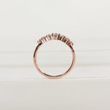 Half Eternity Wedding Band Featuring 0.18 TCW  Round Moissanite 7