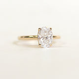 Hidden Halo Engagement Ring Featuring 1.50 CT Oval Moissanite 4