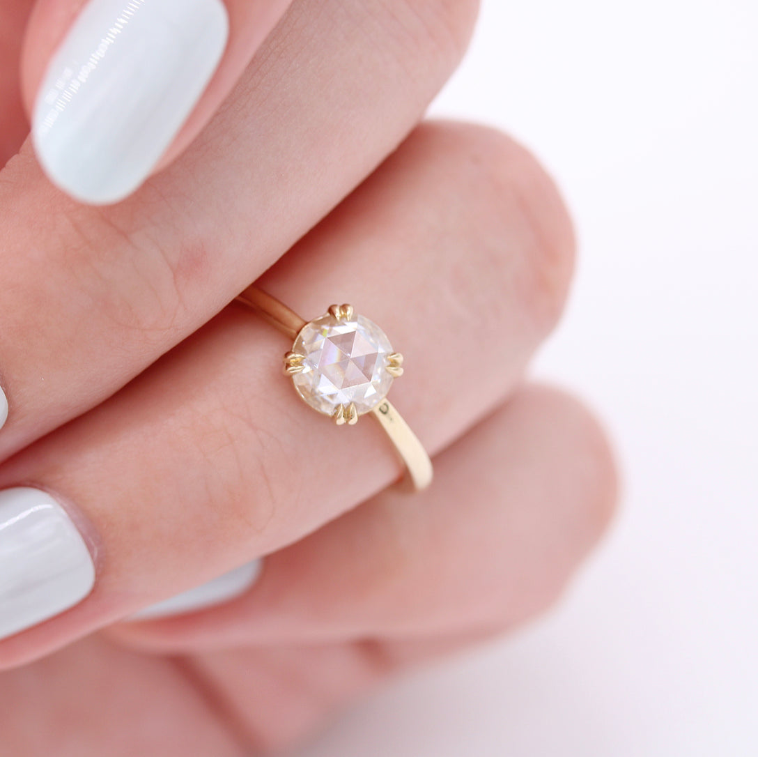 Round Solitaire Lab Grown Diamond Engagement Ring