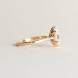 Pave Engagement Ring Featuring 0.90 CT Marquise Moissanite 4