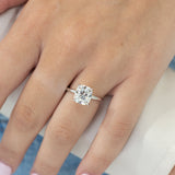 Hidden Halo Engagement Ring Featuring 1.8 CT Elongated Cushion Moissanite 1