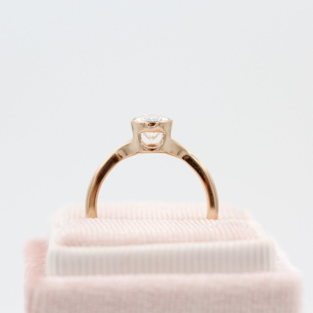 Pear Bezel Lab Grown Diamond Engagement Ring