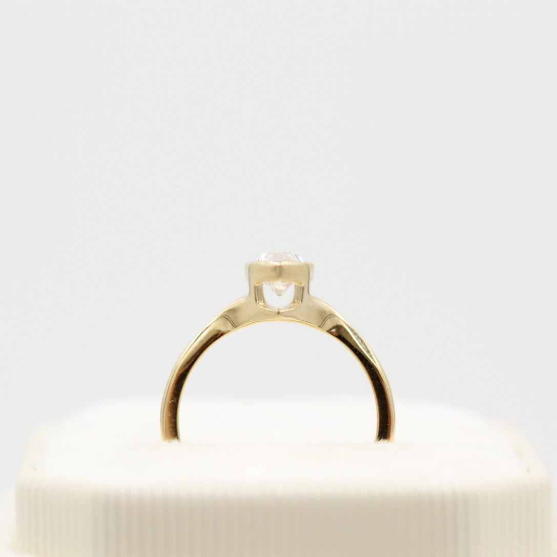 Marquise Bezel Lab Grown Diamond Engagement Ring
