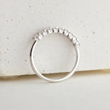 Half Eternity Wedding Band Featuring 0.54 TCW Oval Moissanite 3