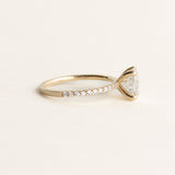 Pave Engagement Ring Featuring 1.30 CT Oval Moissanite 5