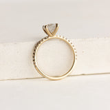 Pave Engagement Ring Featuring 1.30 CT Oval Moissanite 7