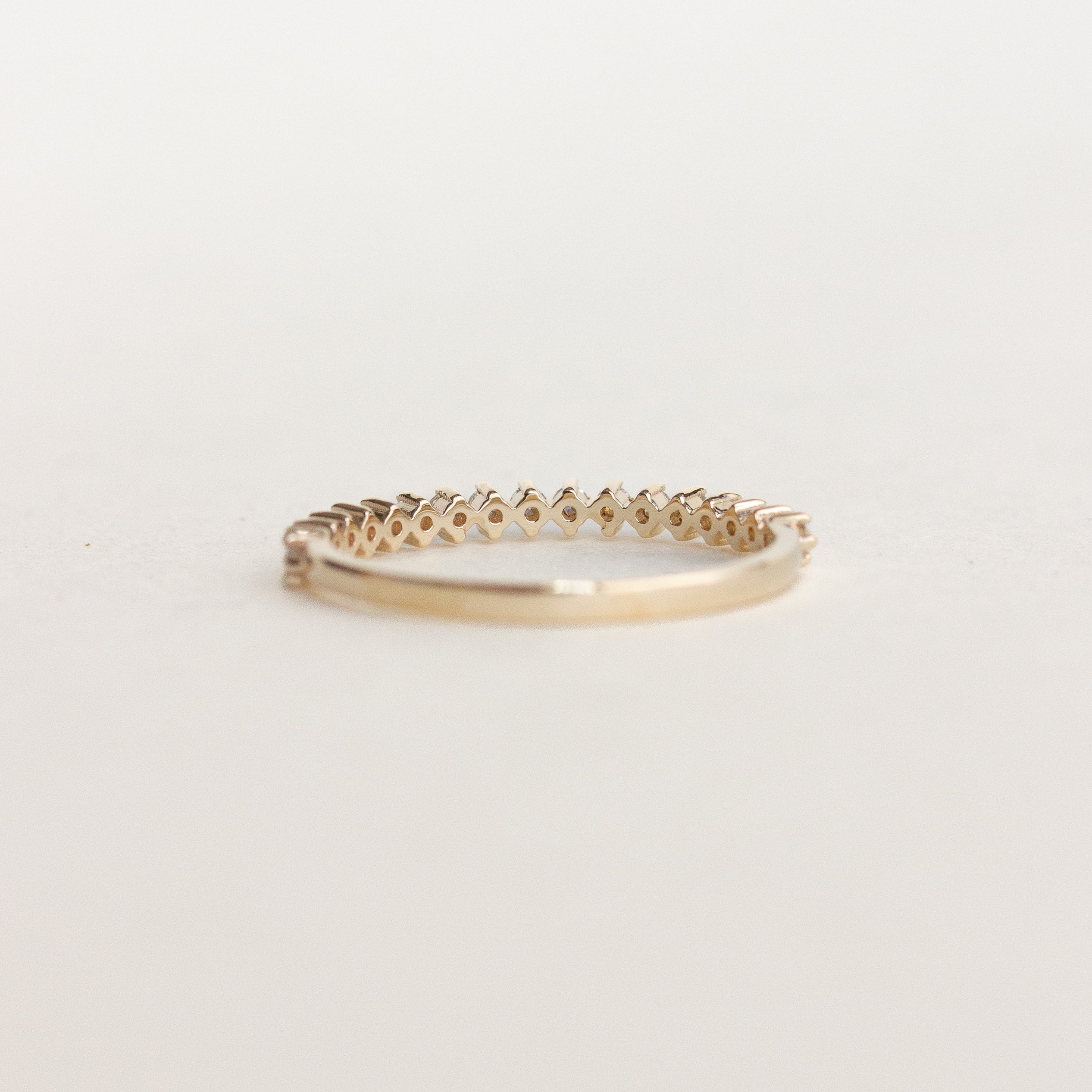 Half Eternity Wedding Band Featuring 0.20 TCW Round Moissanite 3