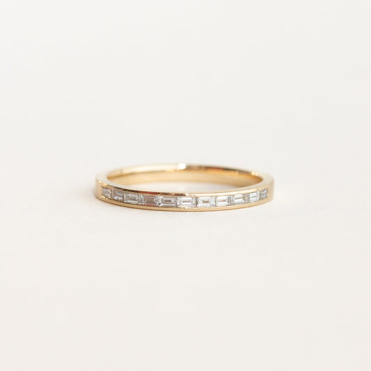 Half Eternity Wedding Band Featuring 0.22 TCW Baguette Moissanite 1