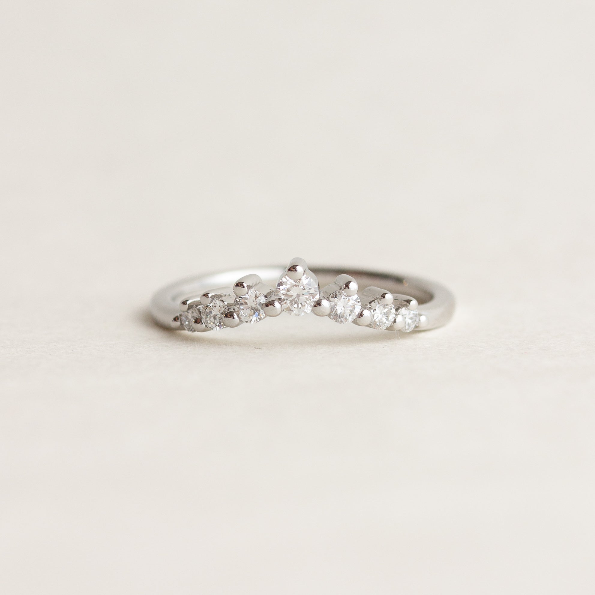 Half Eternity Wedding Band Featuring 0.18 TCW  Round Moissanite 1
