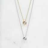 0.25 TCW Round Shape Moissanite Bezel Necklace 7