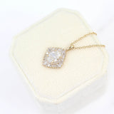 1.25 Carats Oval Cut Moissanite Necklace With Halo 5