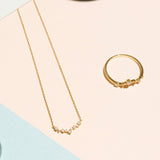 0.04 Carats Round Shape Moissanite Curve Necklace 4