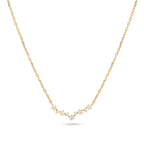 0.04 Carats Round Shape Moissanite Curve Necklace 3