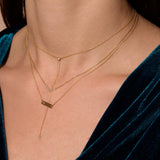 0.04 Carats Round Shape Moissanite Curve Necklace 6