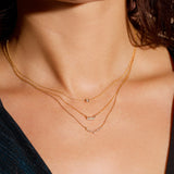 0.04 Carats Round Shape Moissanite Curve Necklace 2