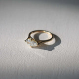 Solitaire Engagement Ring Featuring 1.0 CT Marquise Moissanite 1