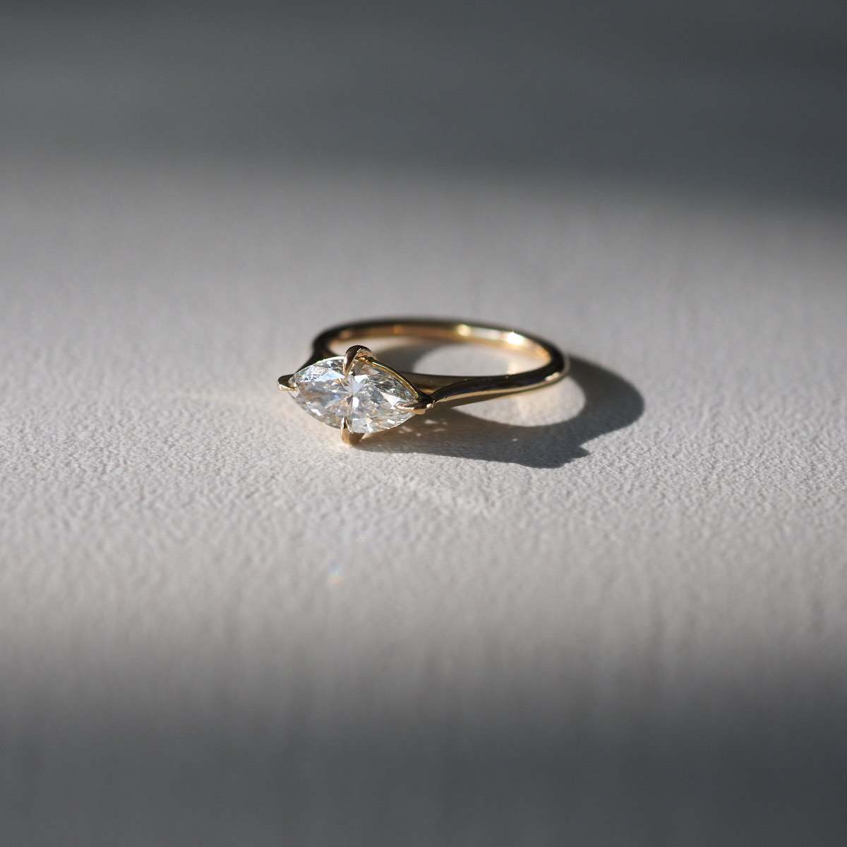 Solitaire Engagement Ring Featuring 1.0 CT Marquise Moissanite 5