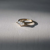 Solitaire Engagement Ring Featuring 1.0 CT Marquise Moissanite 5