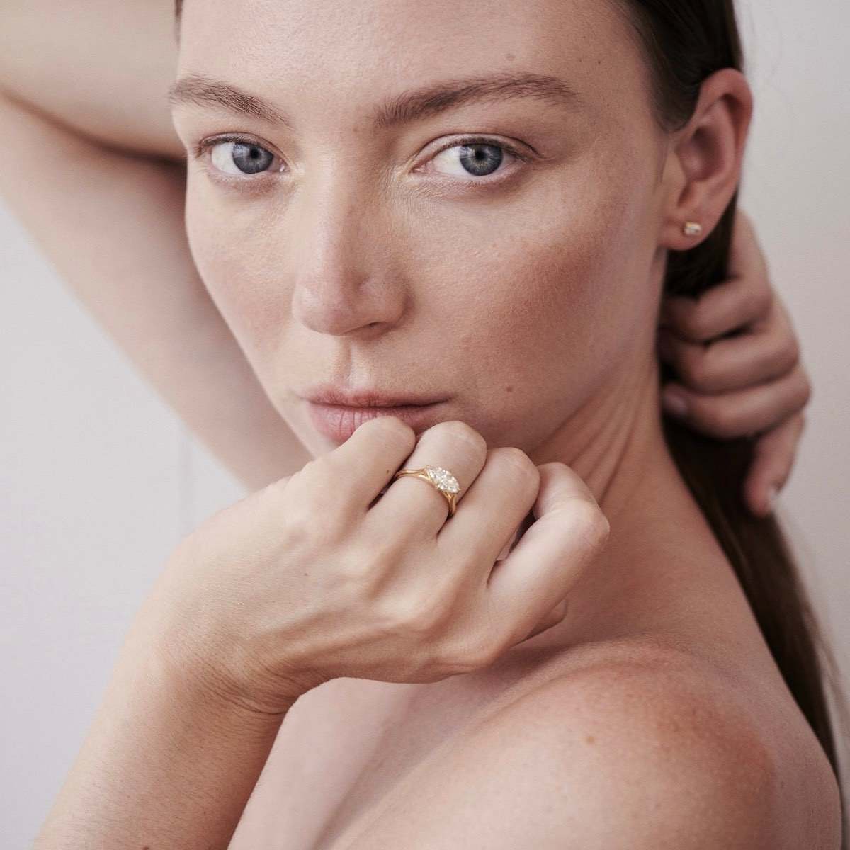 Solitaire Engagement Ring Featuring 1.0 CT Marquise Moissanite 7