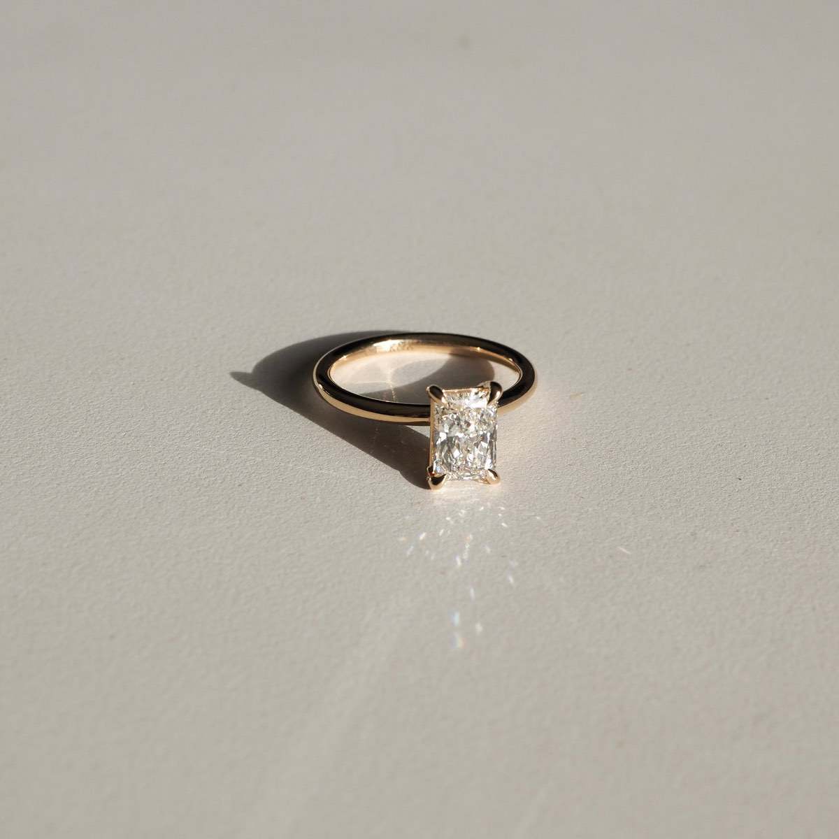 Solitaire Engagement Ring Featuring 1.5 CT Radiant Moissanite 5