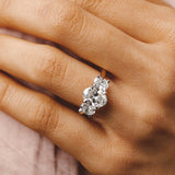2.0 CT Oval Shaped Moissanite Engagement Ring In Three Stone 15