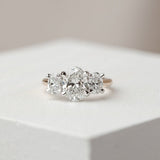 2.0 CT Oval Shaped Moissanite Engagement Ring In Three Stone 14