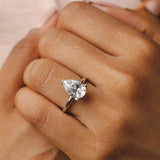 2.5 CT Pear Shaped Moissanite Engagement Ring In Solitaire Design 12