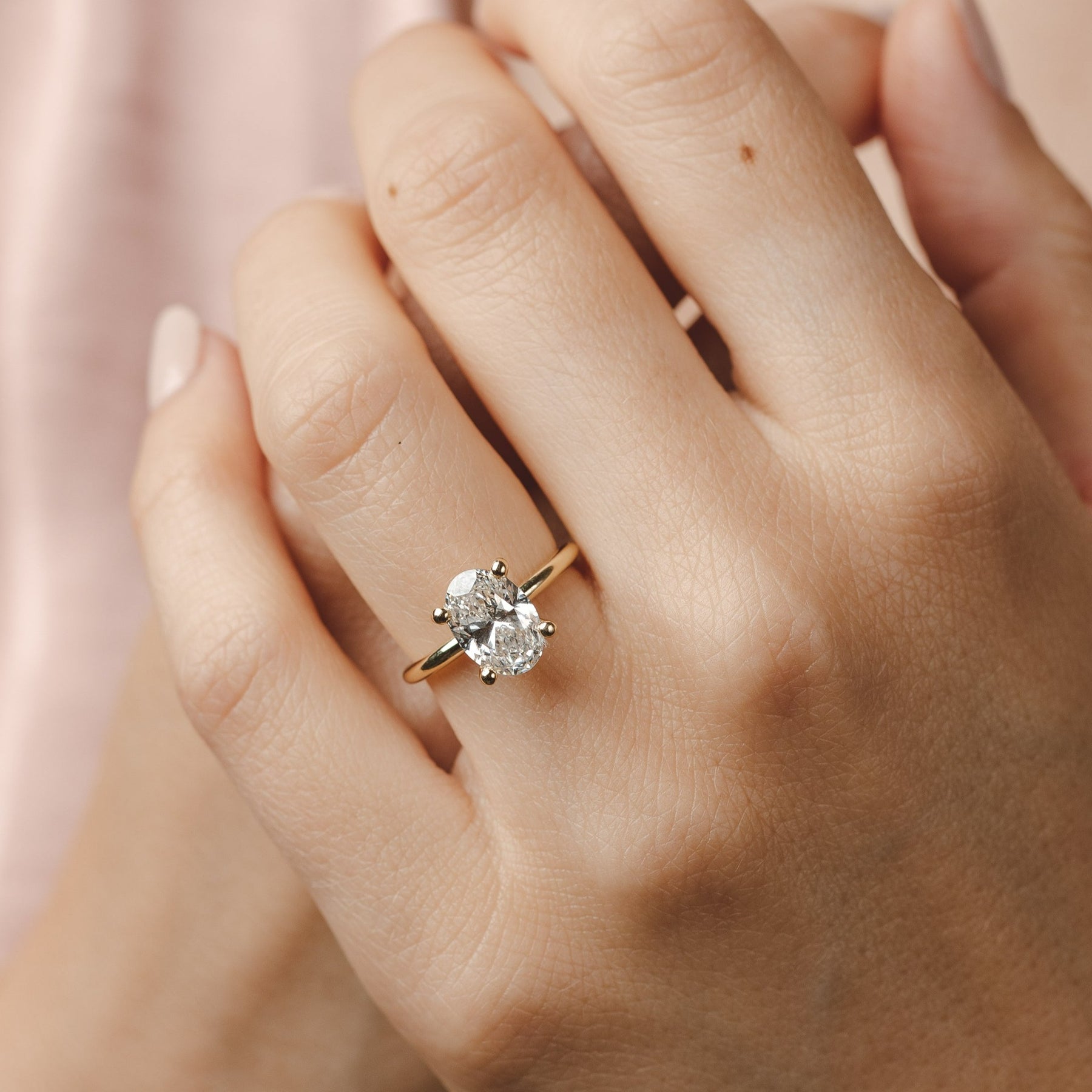 1.20 CT Oval Shaped Moissanite Engagement Ring In Solitaire Design 14