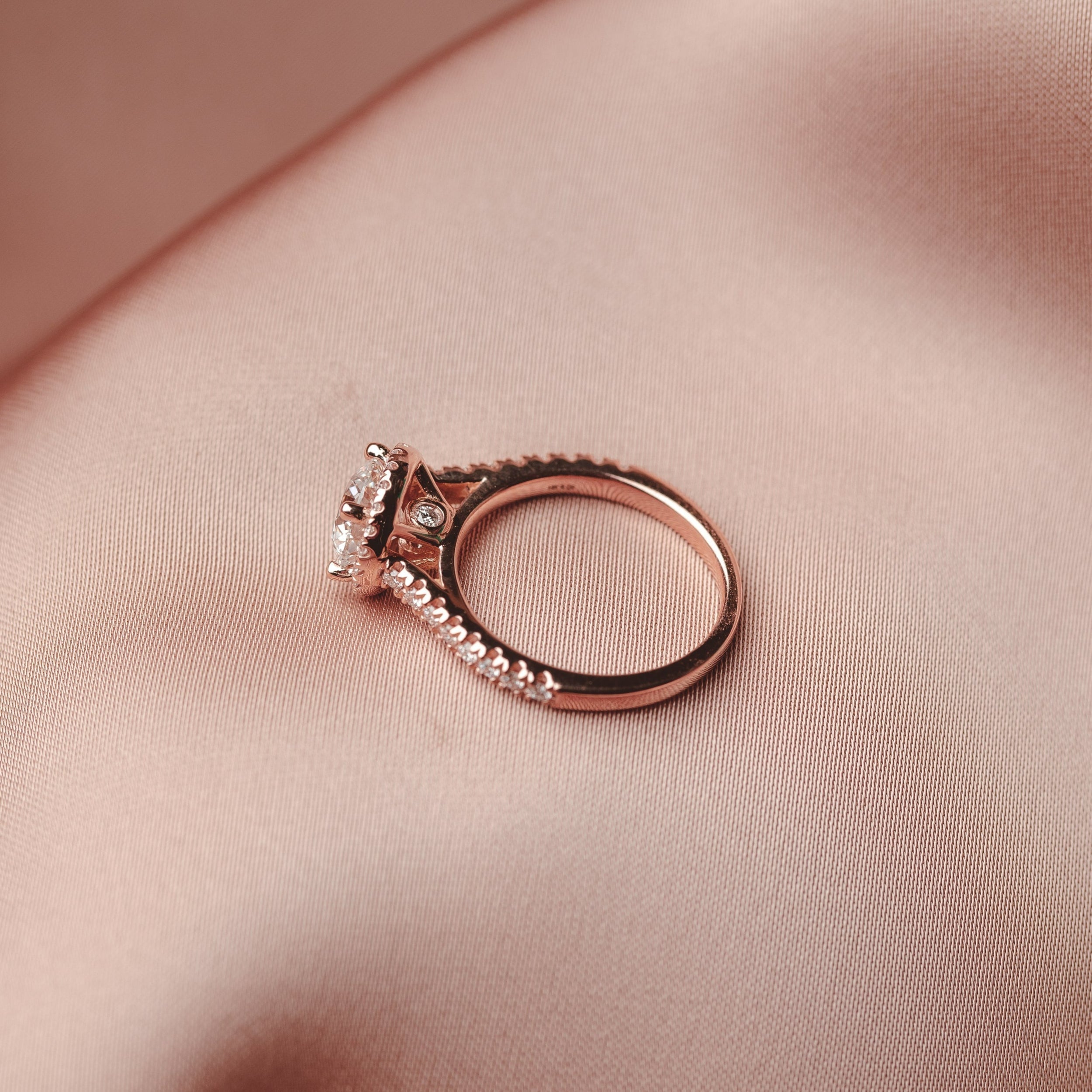 3.5 CT Round Shaped Moissanite Engagement Ring In Halo Design 11