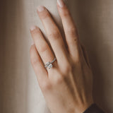 1.0 CT Oval Shaped Moissanite Engagement Ring In Hidden Halo 12