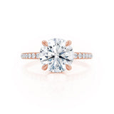 Round Hidden Halo & Pave Lab Grown Diamond Engagement Ring