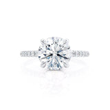 Round Hidden Halo & Pave Lab Grown Diamond Engagement Ring