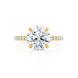 Round Pave Lab Grown Diamond Engagement Ring