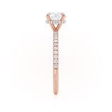 Round Hidden Halo & Pave Lab Grown Diamond Engagement Ring