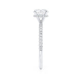 Round Hidden Halo & Pave Lab Grown Diamond Engagement Ring