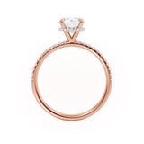 Round Hidden Halo & Pave Lab Grown Diamond Engagement Ring