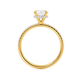 Round Pave Lab Grown Diamond Engagement Ring